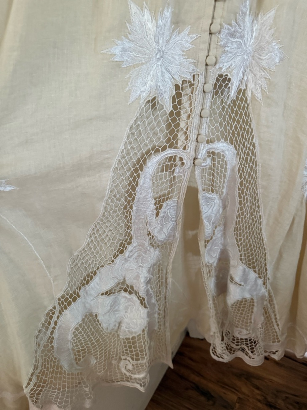 Fillyboo Cream Lace-Embroidered Dress - Picture 7 of 14